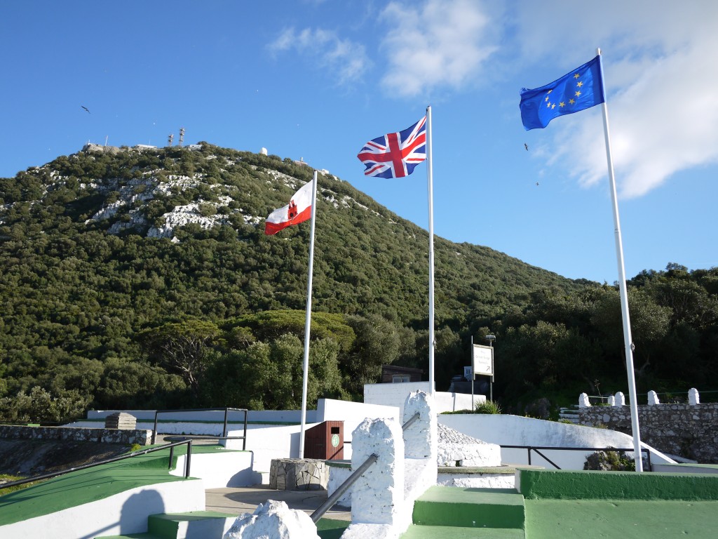 three flags over Gibraltar