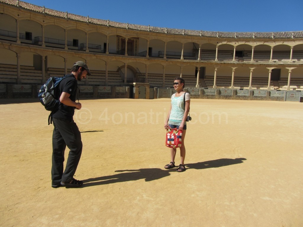 Dave and Summer in Ronda bullring