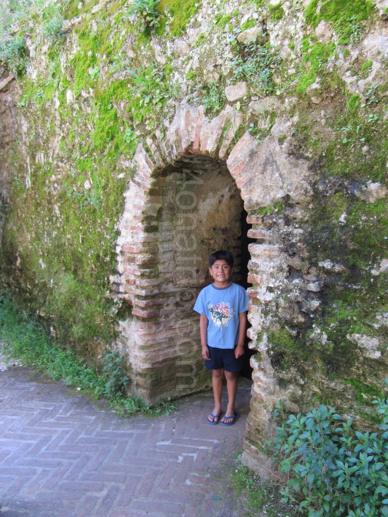 Luie standing at entry to Arabic bath