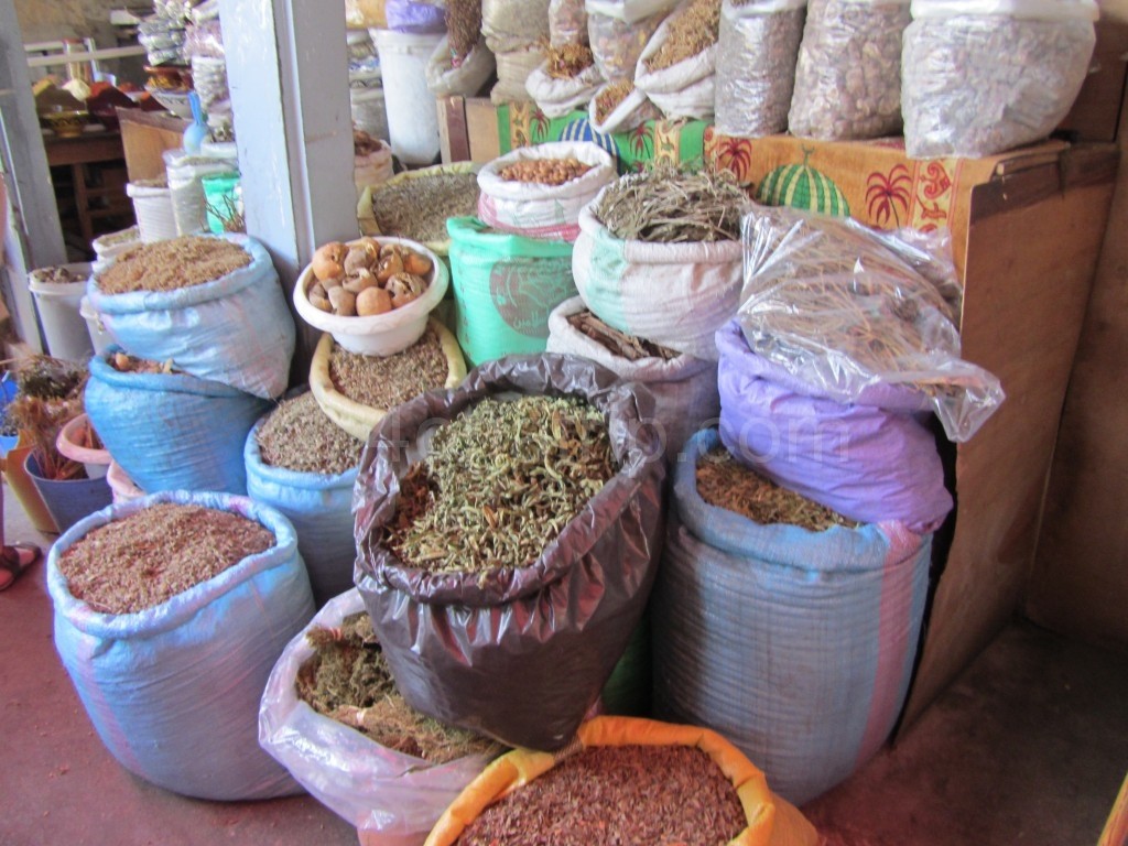 Bags of Moroccan spices