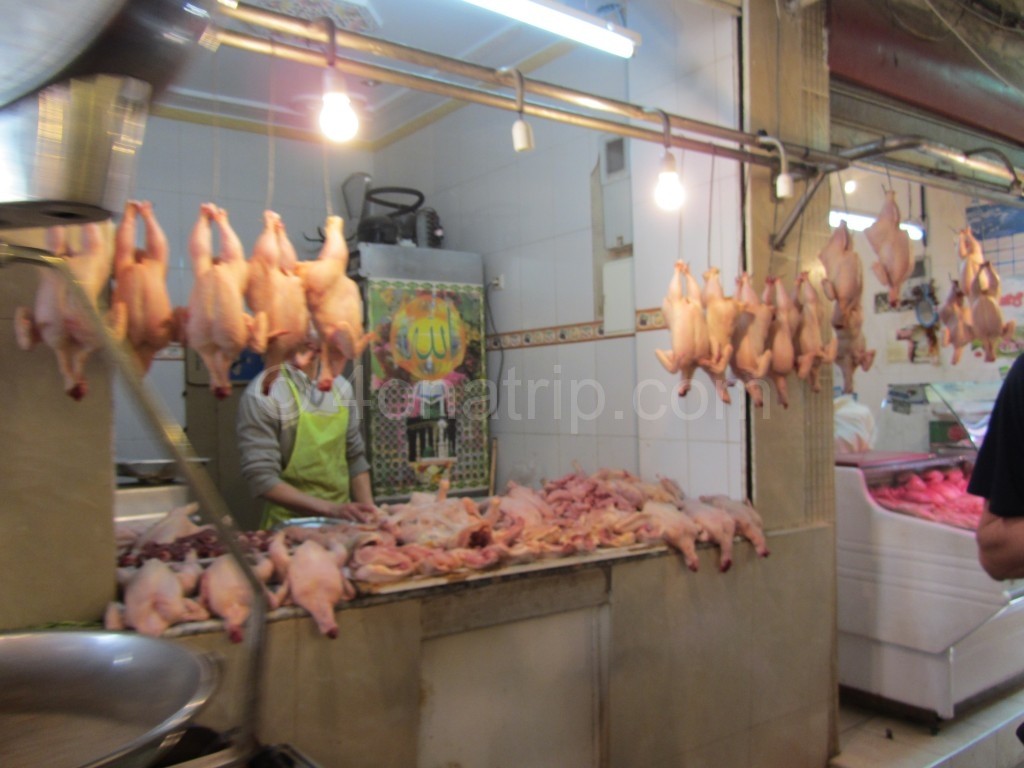 Chicken in Moroccan market