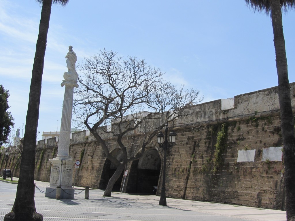 Wall around old city of Cadiz