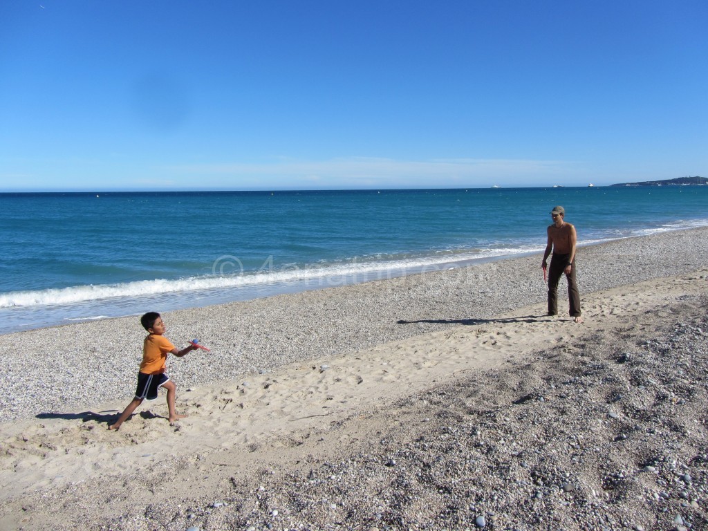 beach at Villeneuve-Loubet France