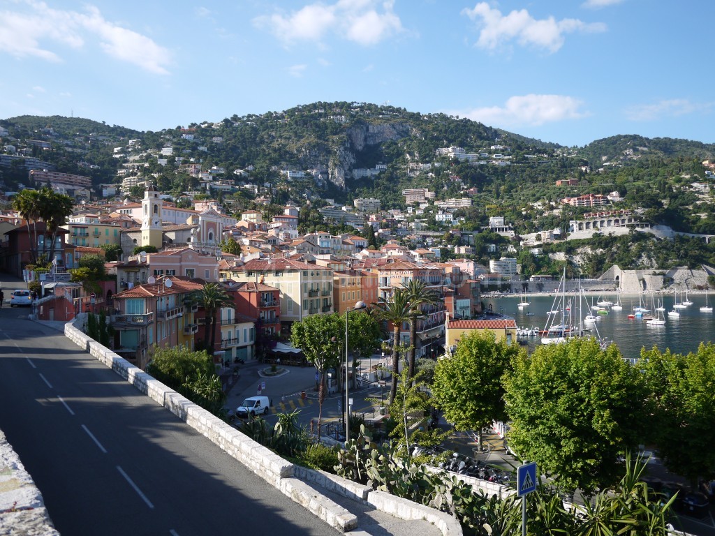 Looking back to Villefranche from the Castle