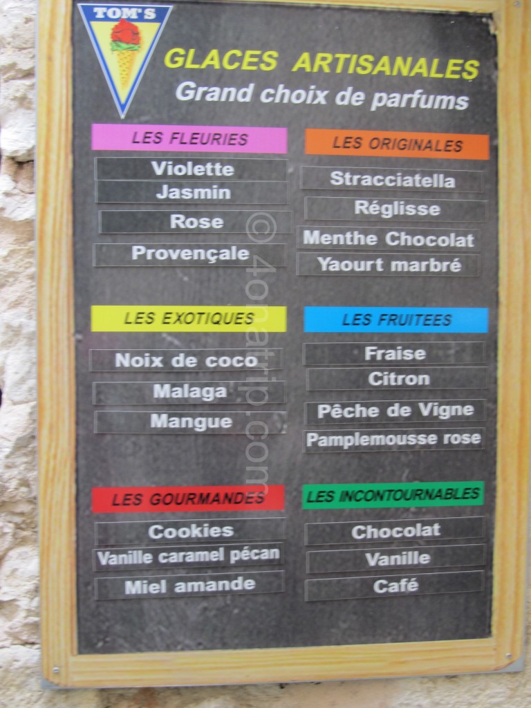 violette ice cream in Tourrettes-sur-Loup France