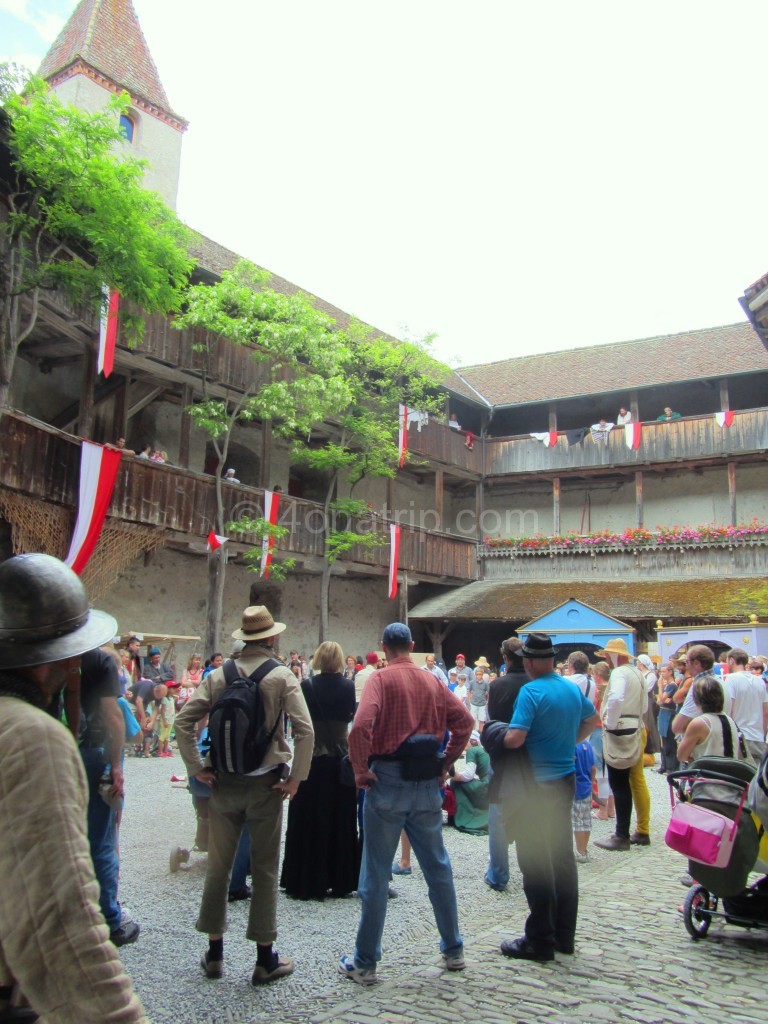 Inside the courtyard