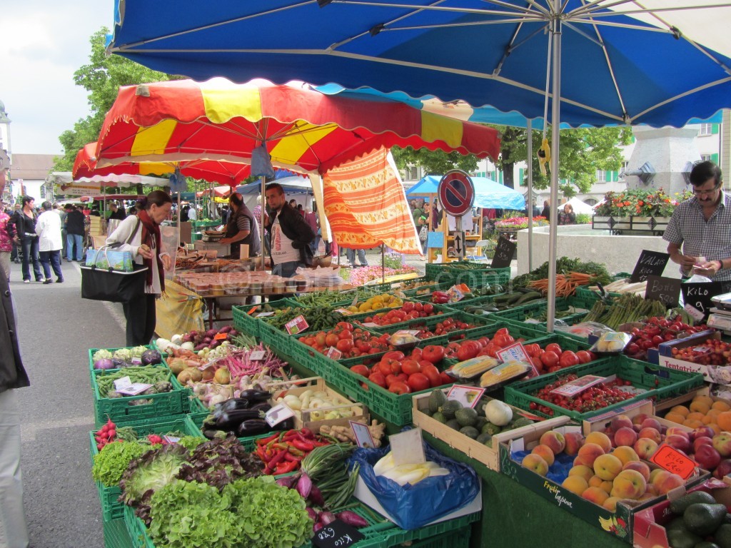 Thursday Market in Bulle, Switzerland