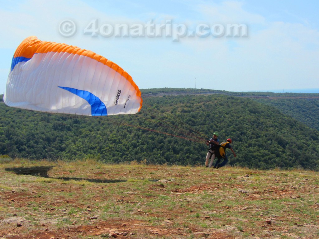 Dave paragliding take off