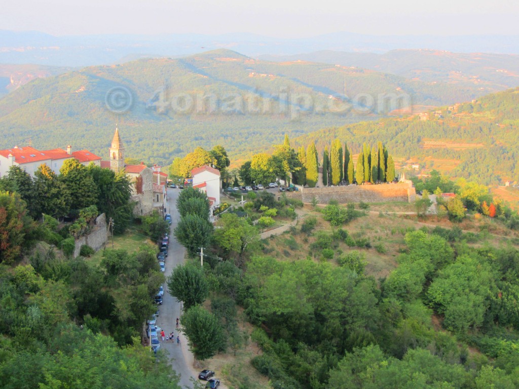 view from wall of Motovun