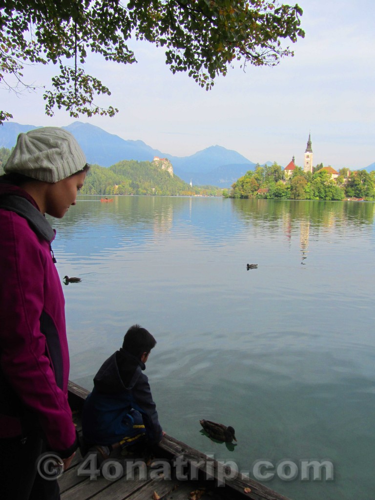 Lake Bled Slovenia kids