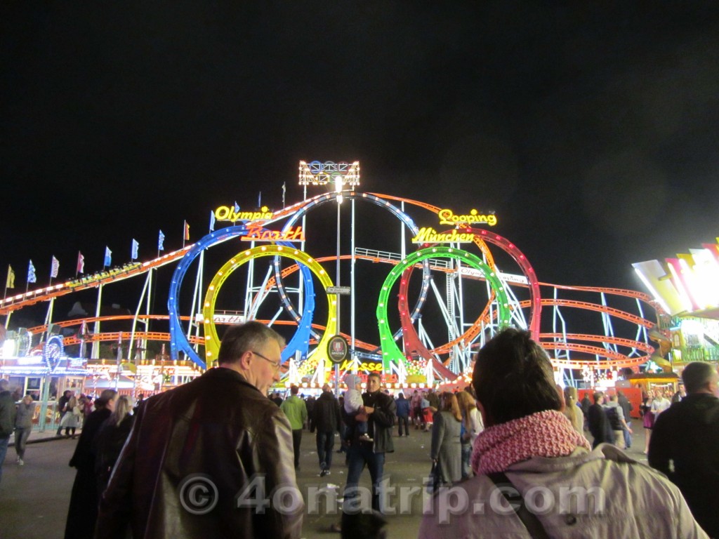 Munich Germany Oktoberfest rollercoaster