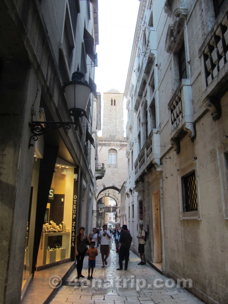 narrow streets of Split Croatia