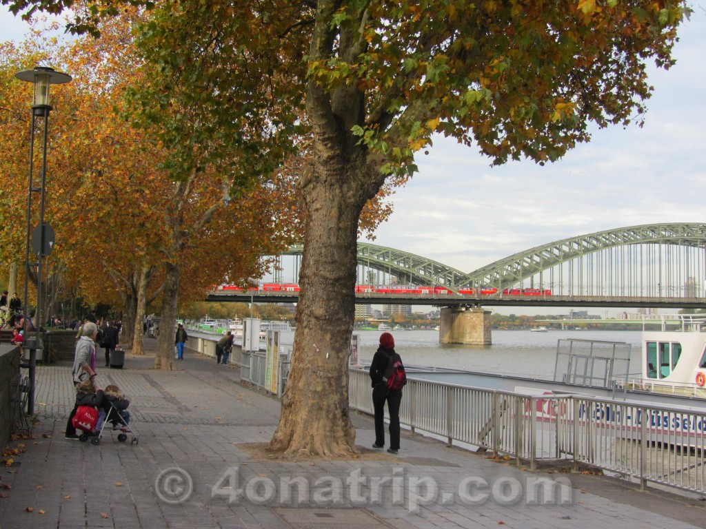 Cologne Germany walk along river