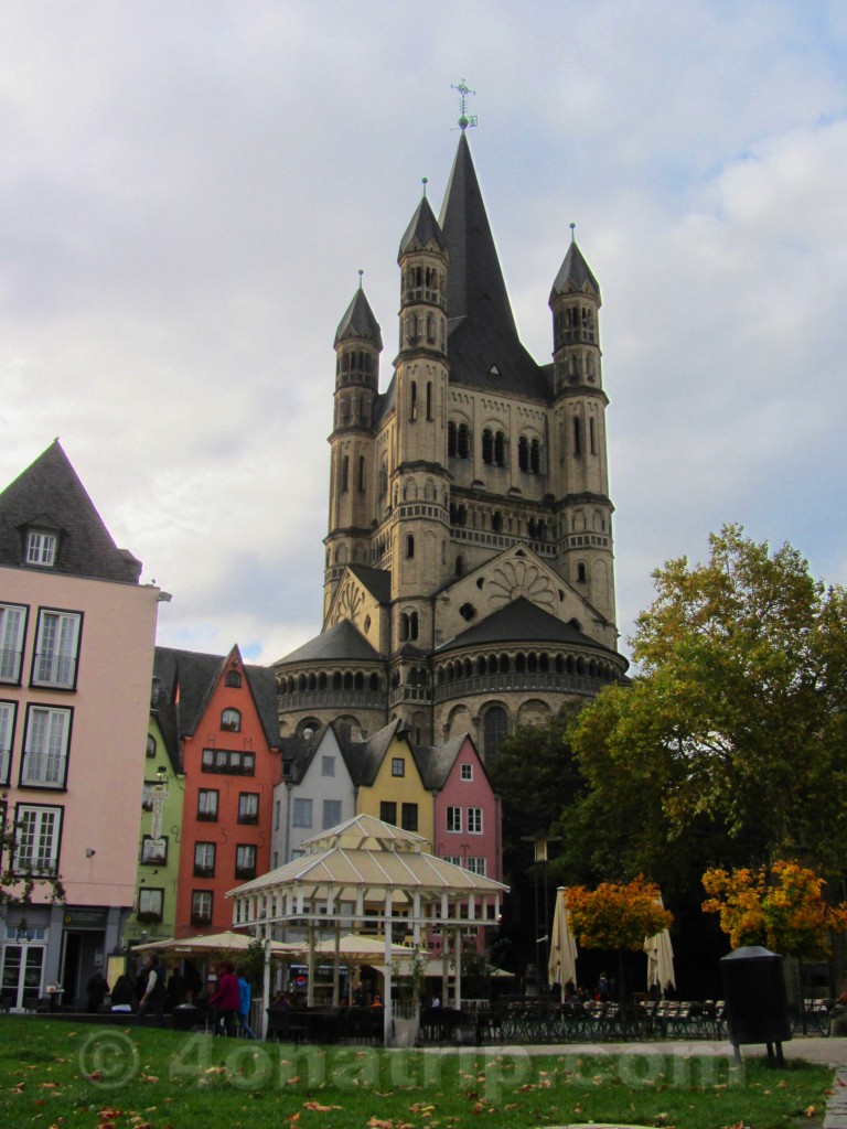 Colorful row Cologne Germany