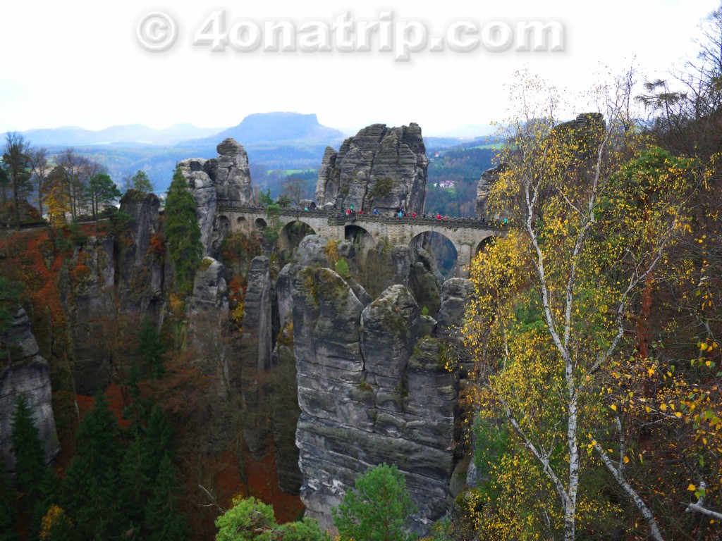 bridge at Bastei Elbe Sandstone mountains Germany