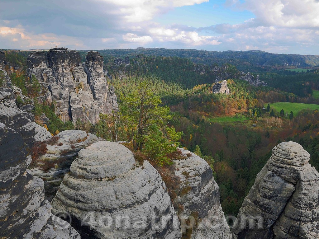 Fall Beauty Elbe Sandstone mountains