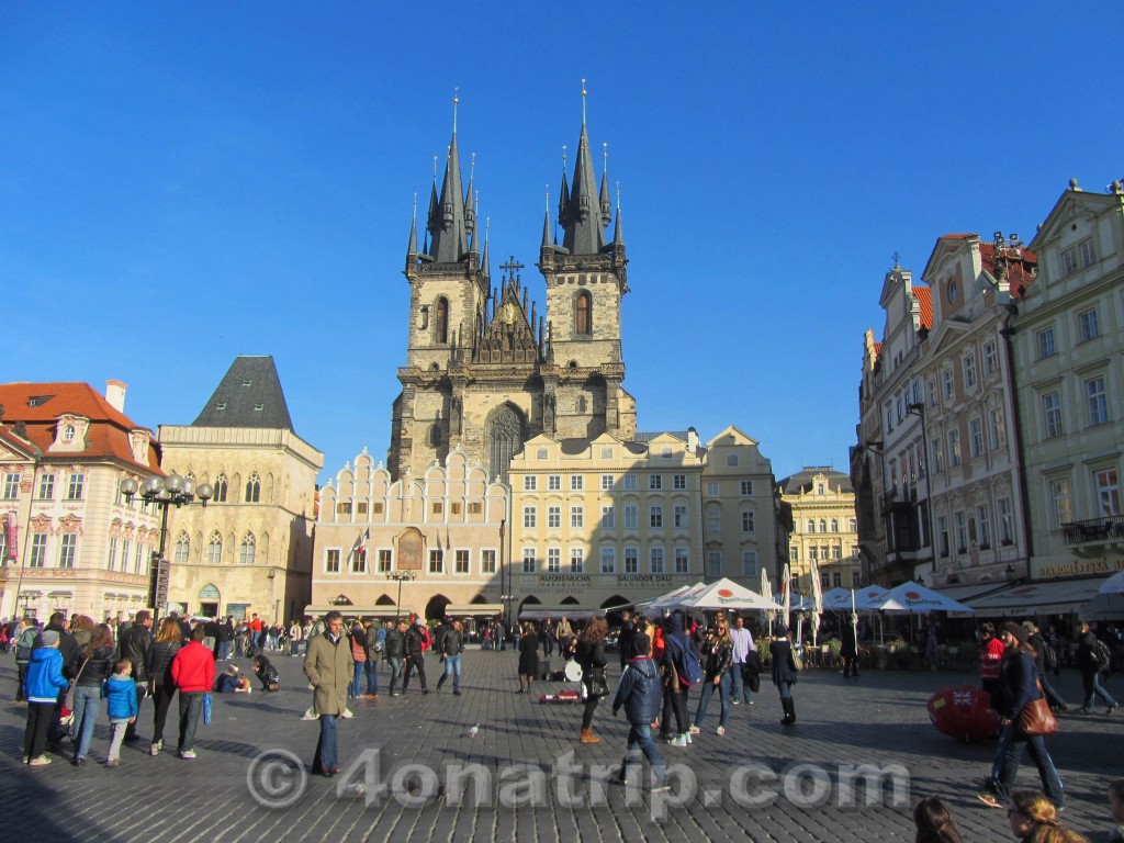 Tyn Church Old Town Square Prague Czech Republic