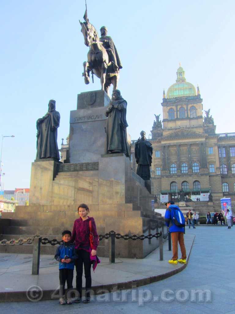 Statue in Wenceslas Square