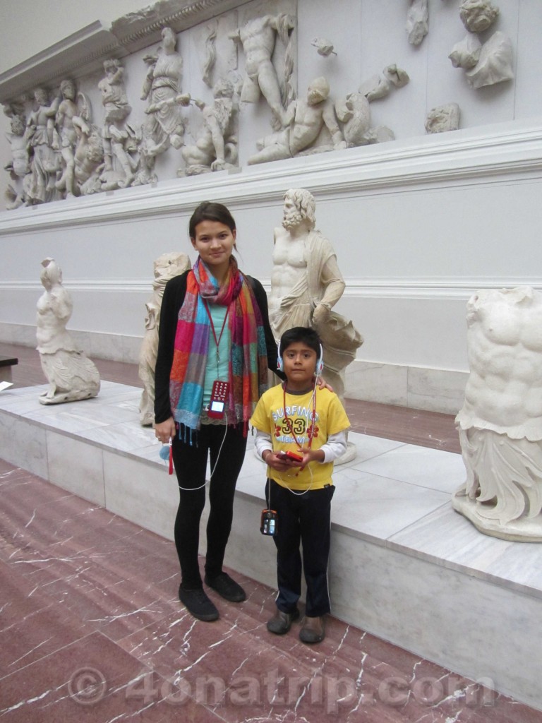 kids in Pergamon Museum Berlin Germany