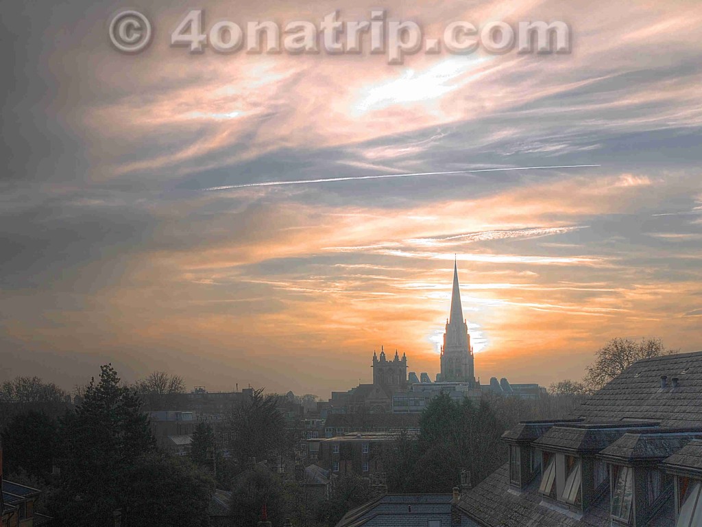 Sunset over Cambridge