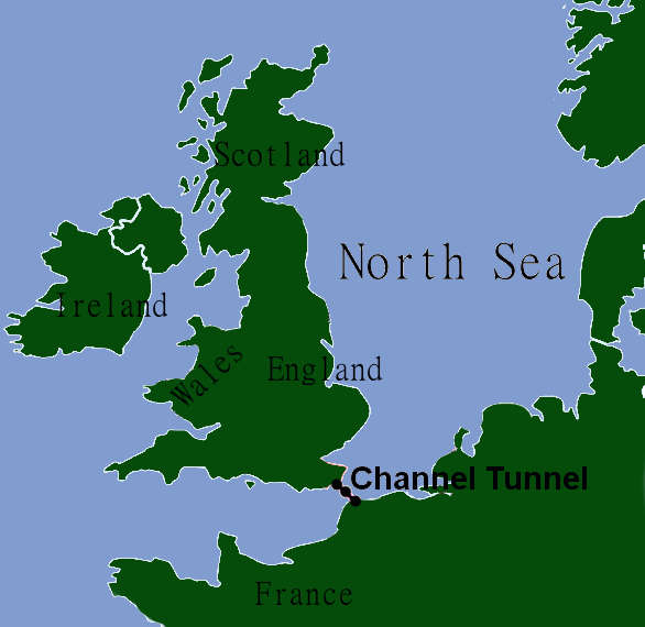 channel tunnel map
