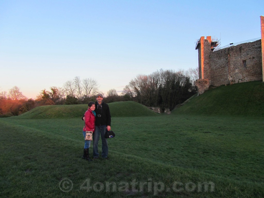 walking around Framlingham Castle