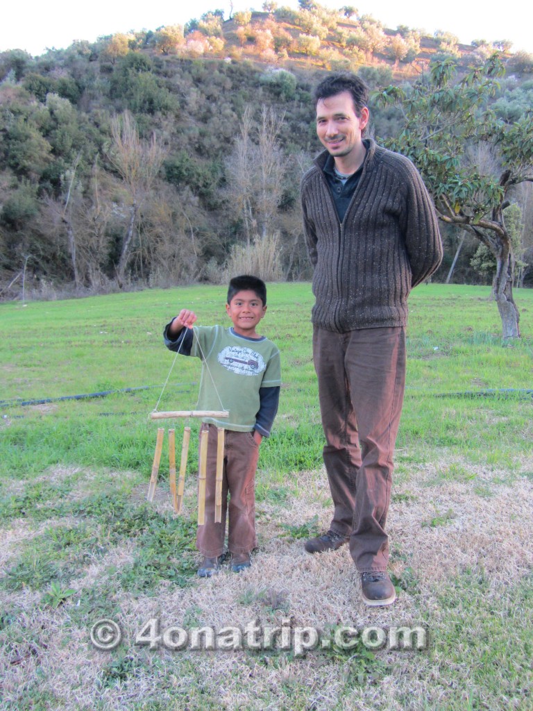 finished bamboo wind chime