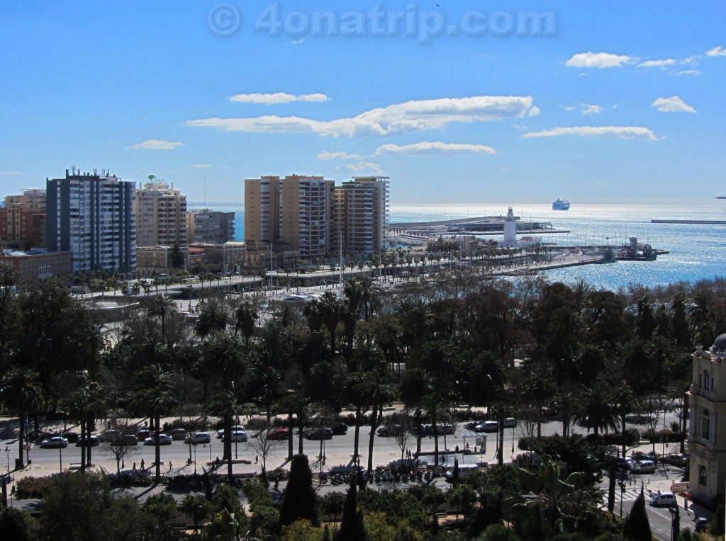 Malaga harbor view scenic overlook