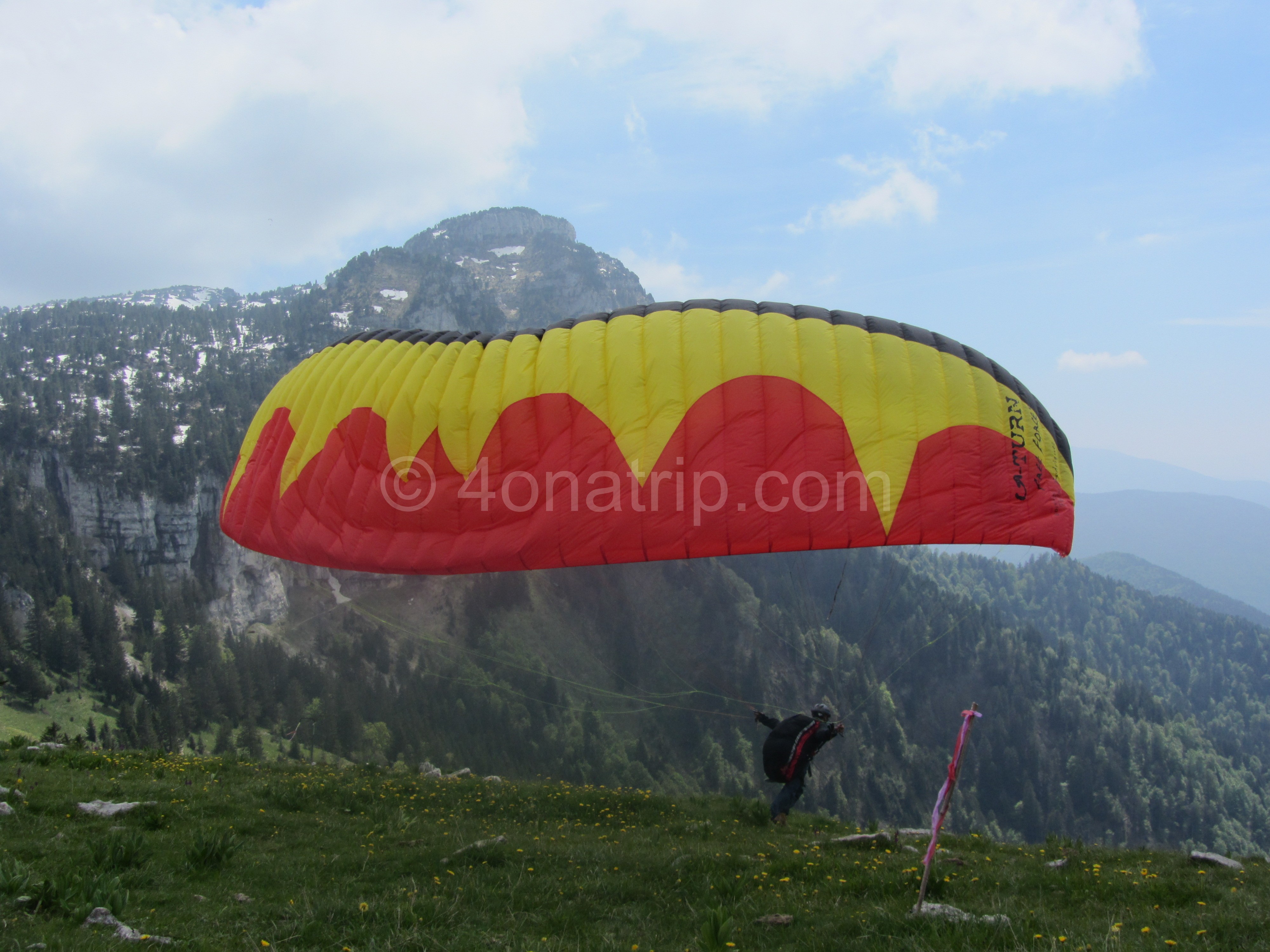 Paragliding in the Haute-Savoie in France